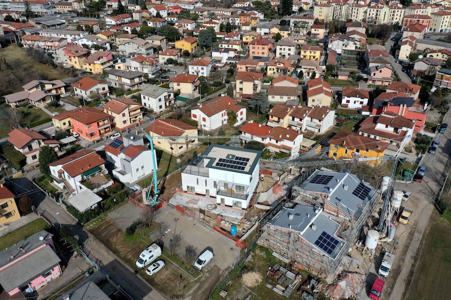 foto cantiere aerea via kennedy vicenza