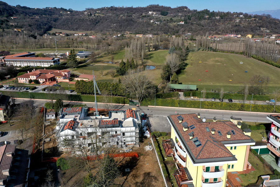 Villa al parco vista aerea